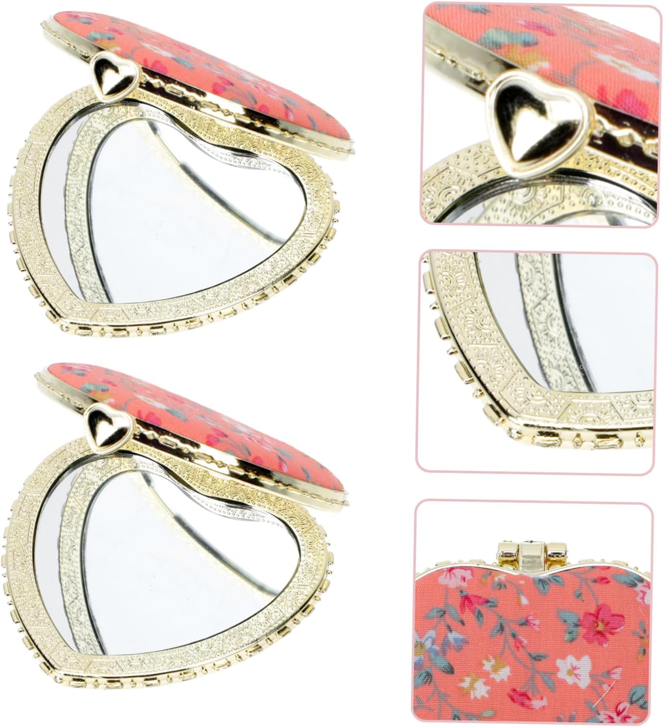 Heart Double-Sided Makeup Mirror for Beauty