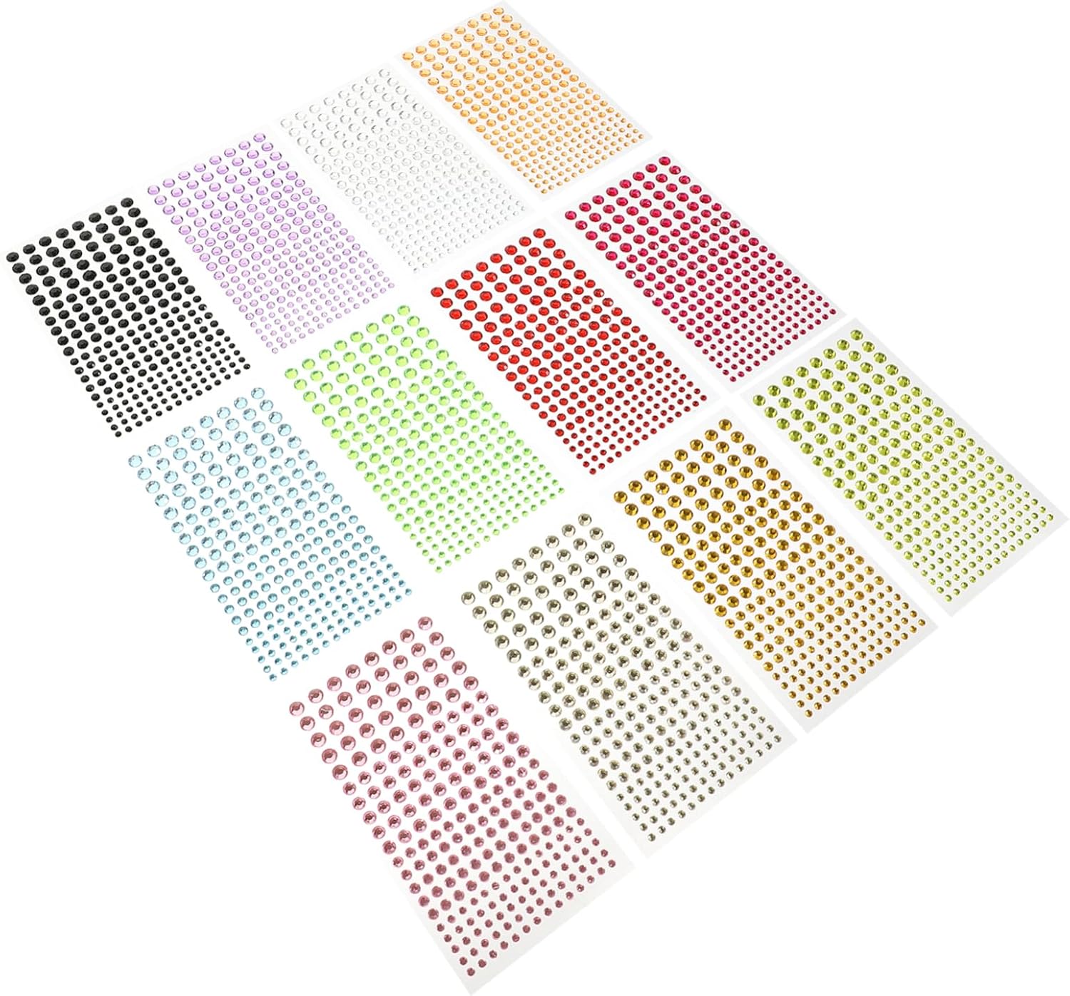 Gatuida 12 Sheets Self-Adhesive Rhinestone Stickers