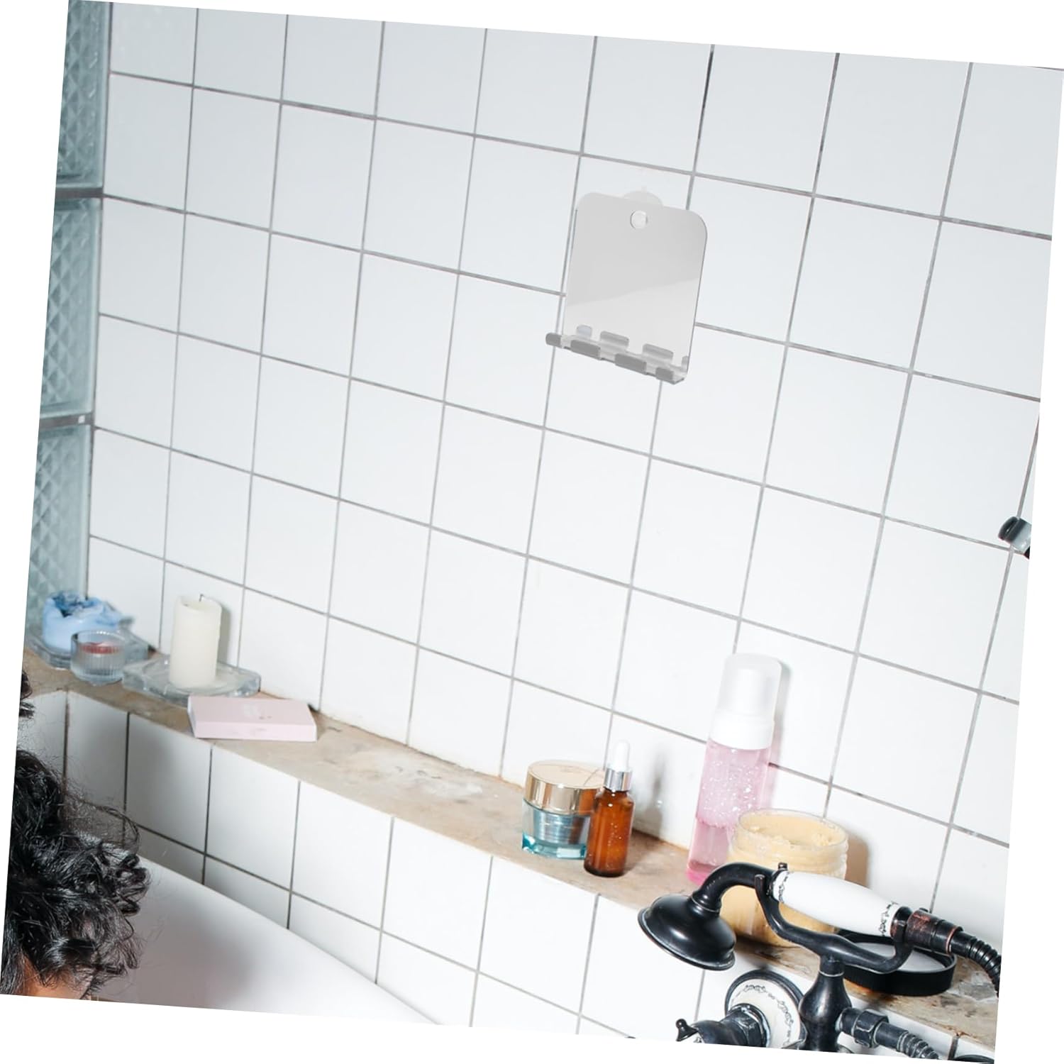 DECHOUS 5x7 Inch Travel Makeup Mirror for Shower and Bathroom