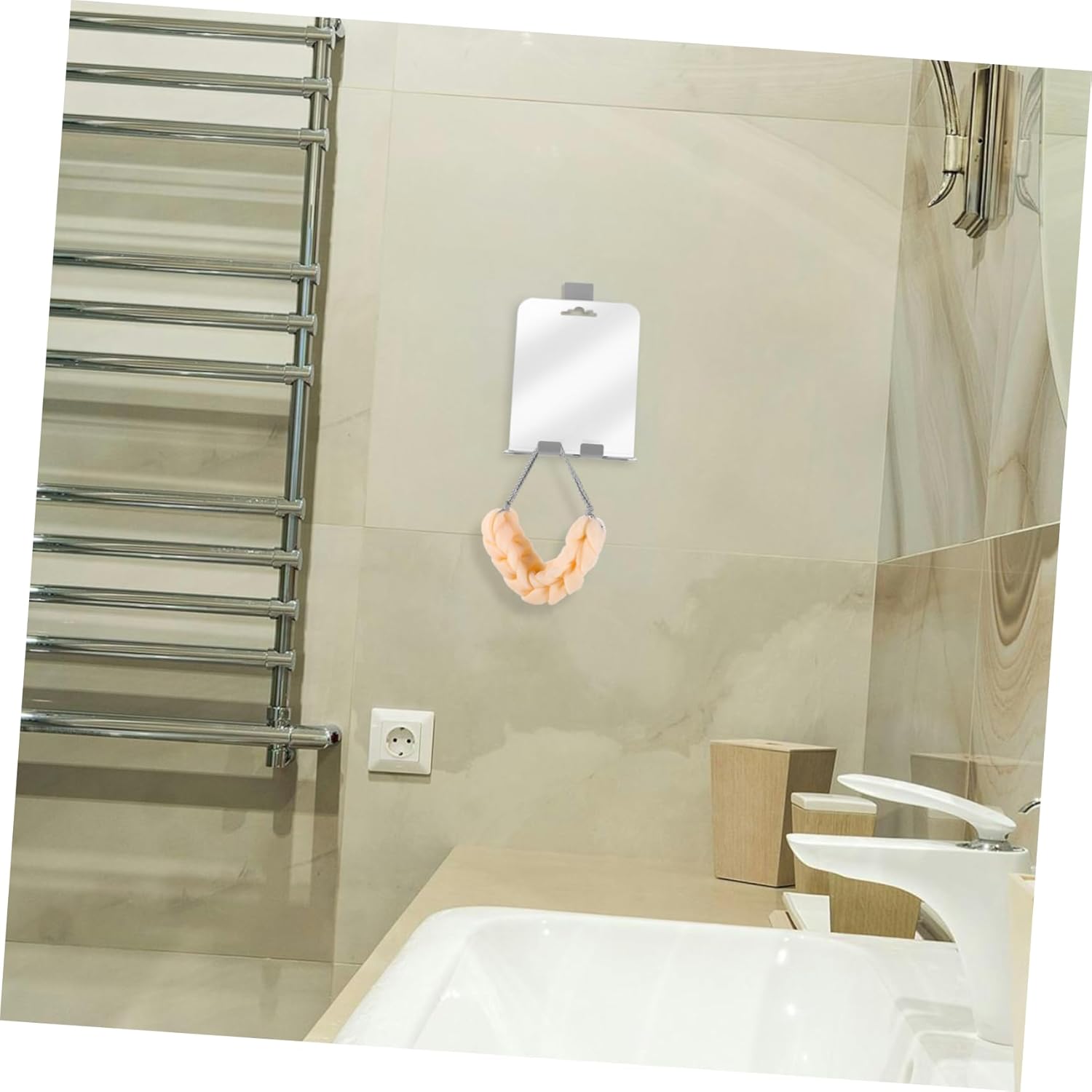 PRETYZOOM Wall Mount Shower Mirror with Razor Holder