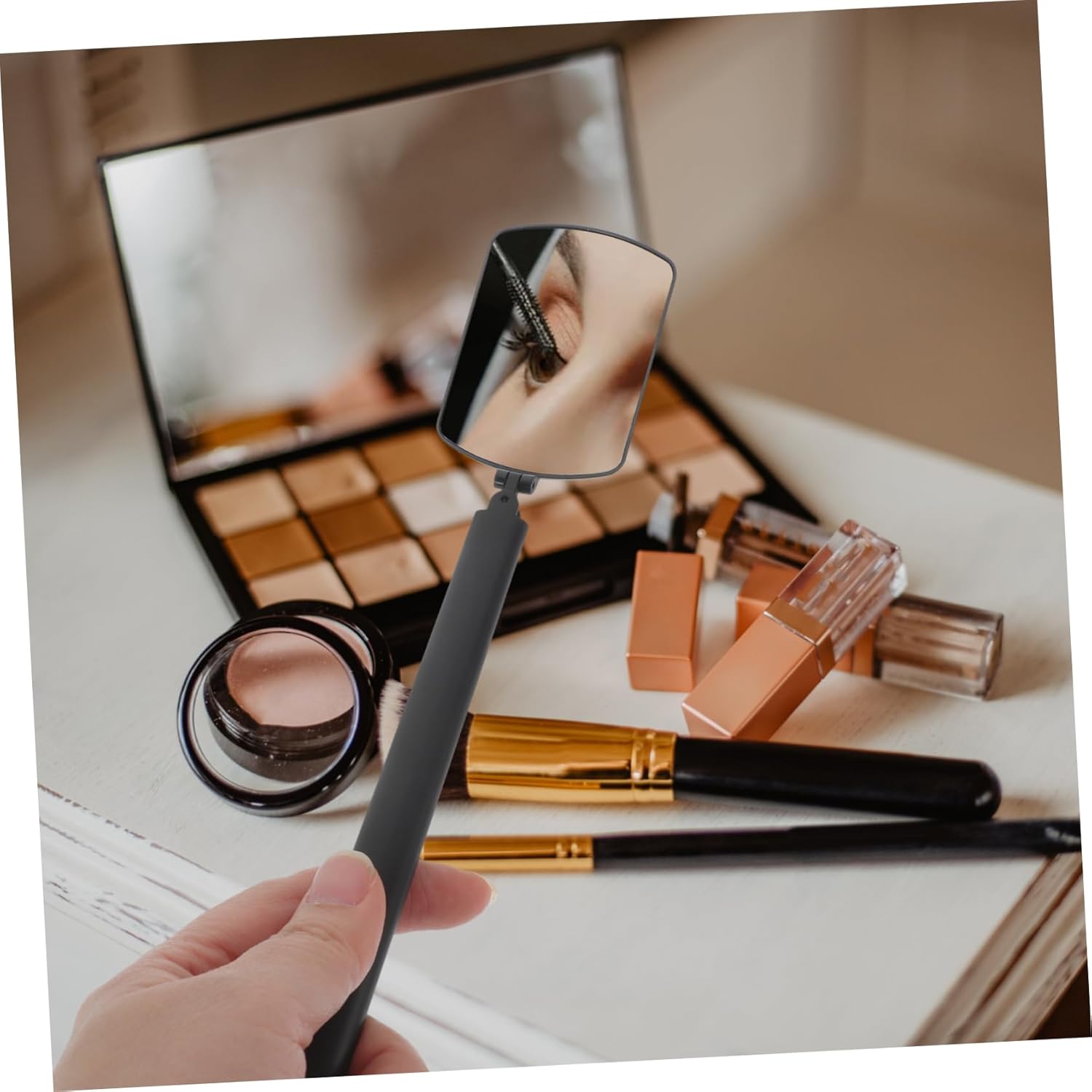 Angoily Folding Rotating Eyelash Mirror for DIY
