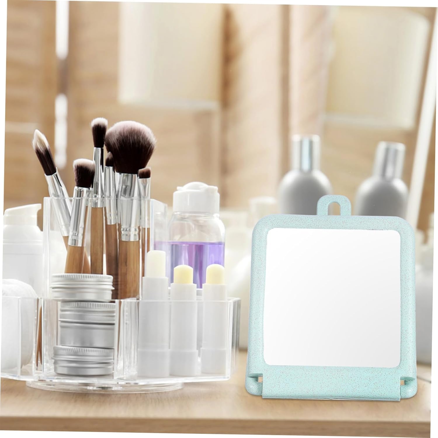 TOVINANNA Multi-use Vanity Makeup Mirror Wall Mounted Desktop Cosmetic Mirror