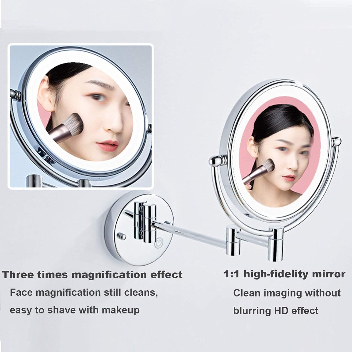 LCARY Wall Mirror 78 Inch Double Sided Swivel 1X10X
