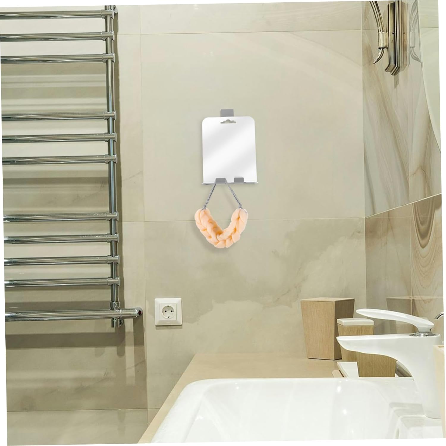 PAMINGONO Anti-Fog Shower Mirror with Razor Holder and Hooks