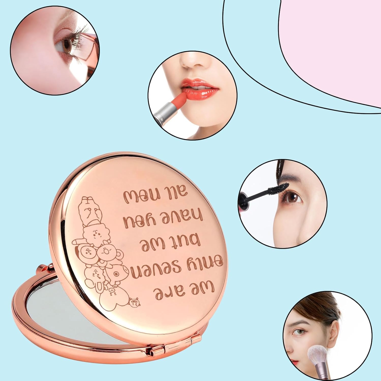 AKTAP Korean Pop Characters Makeup Mirror for BTS Fans