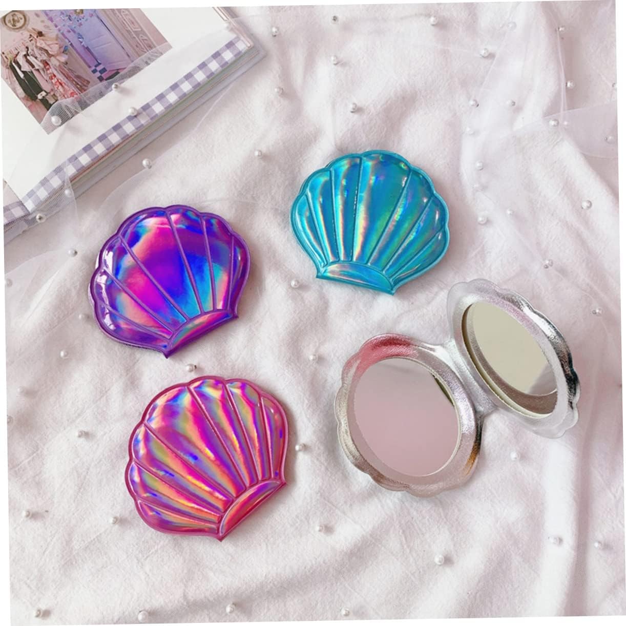 Angoily Folding Hologram Mirror for Women and Girls