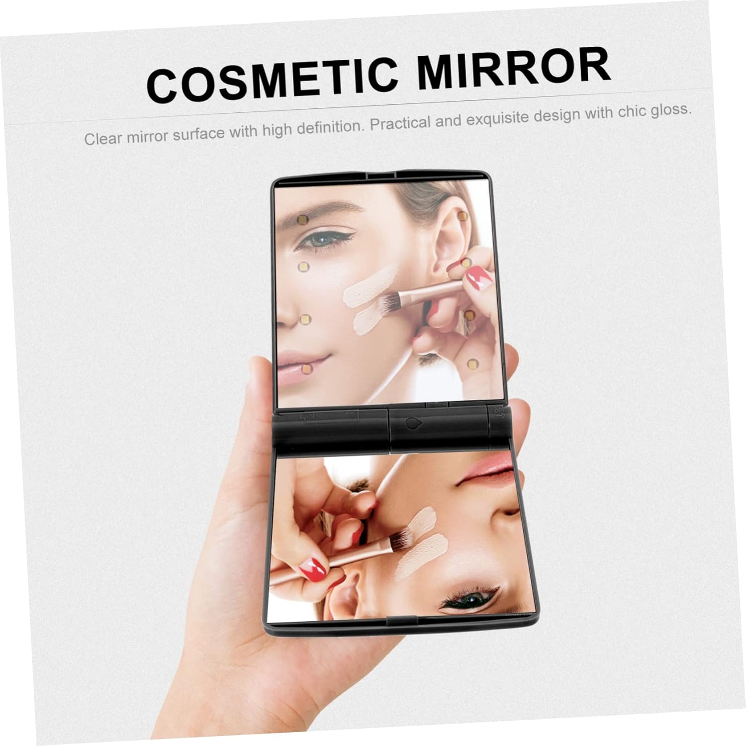 SAFIGLE Foldable LED Makeup Mirror Travel Portable