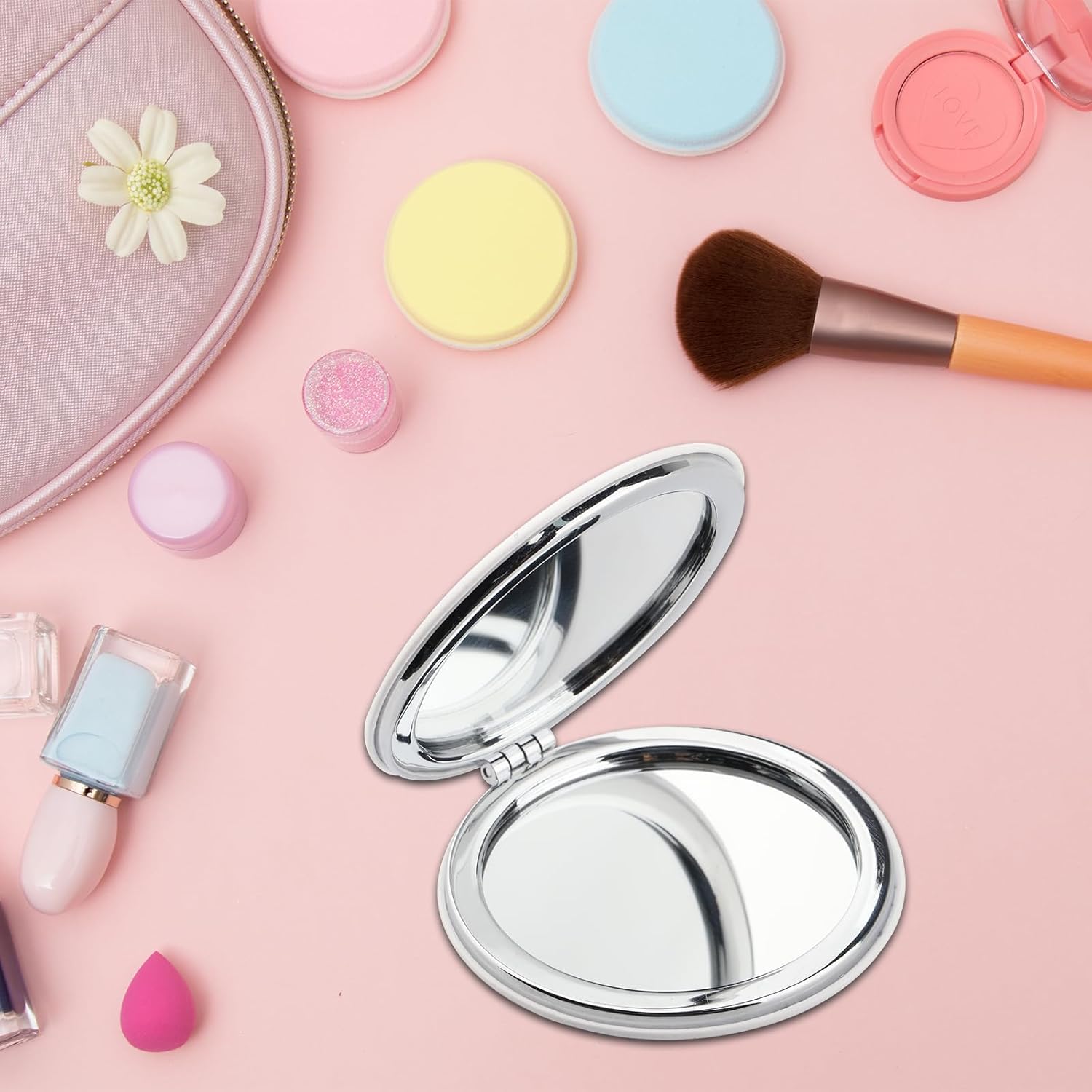 WSNANG Musical Compact Makeup Mirror with Encouraging Message