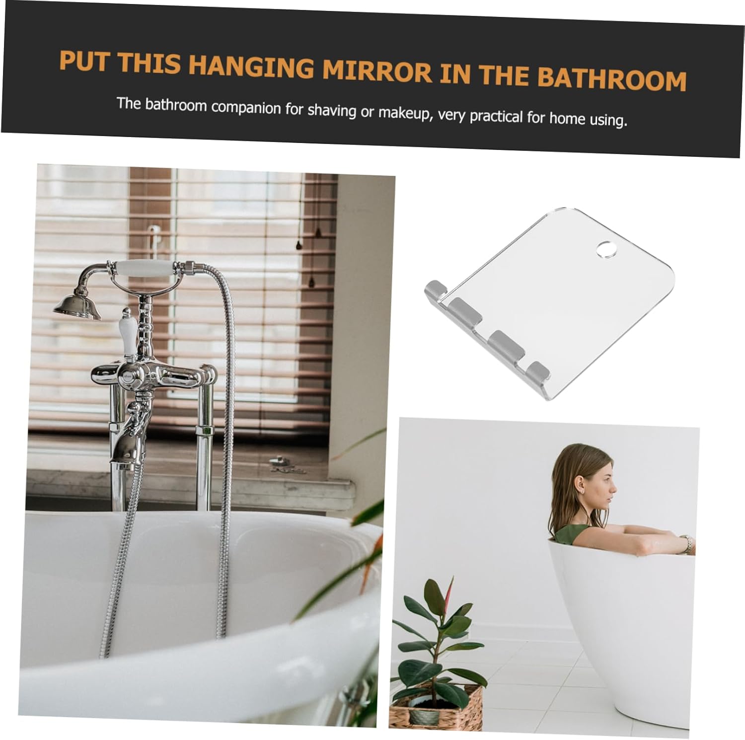 GALPADA Mens Fogless Shaving Mirror for Bathroom and Travel