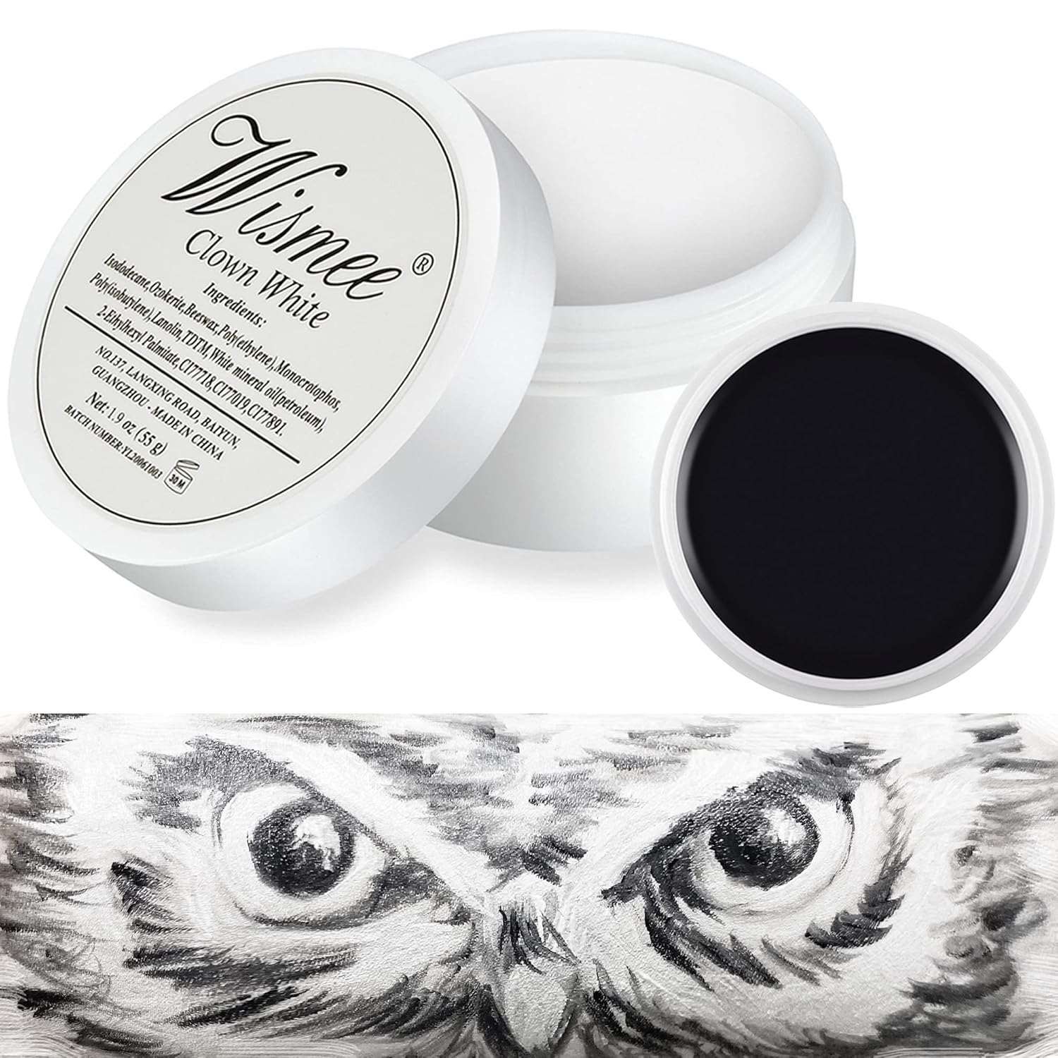 Wismee Black and White Face Body Paint Set