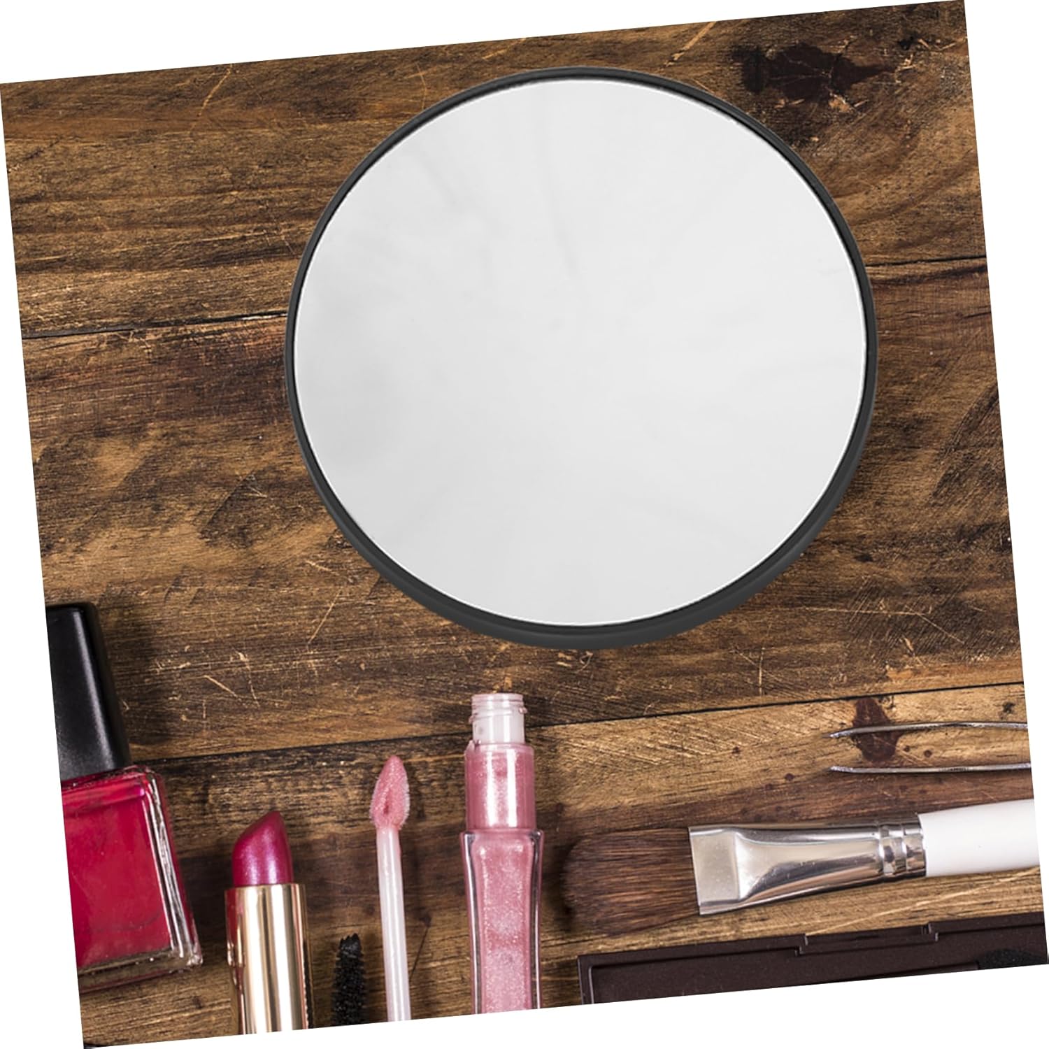 Gatuida Magnifying Compact Round Makeup Mirror with Suction Cups