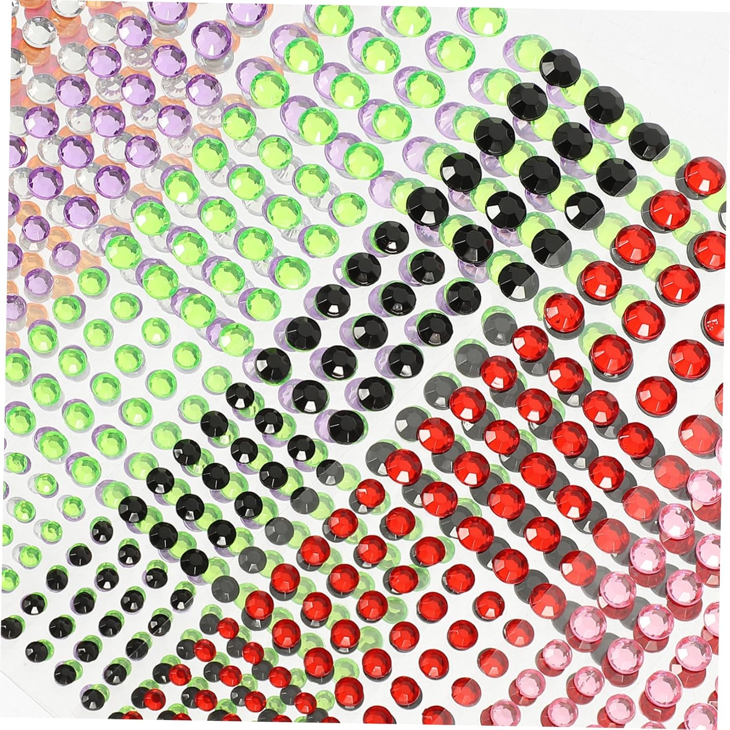 4sets Face Jewelry Stickers Self-Adhesive Rhinestones for Makeup DIY