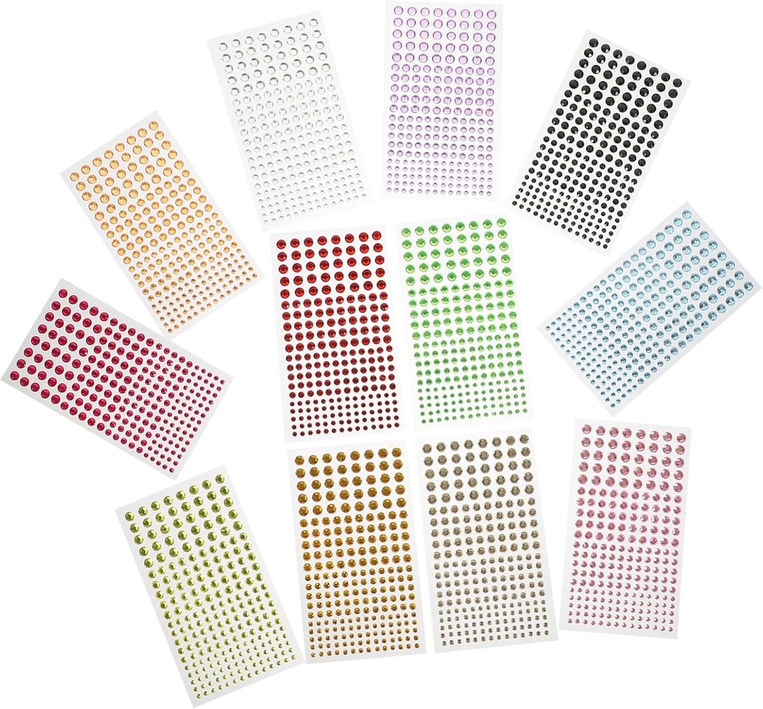 SAFIGLE 2 Sets Facial Rhinestone Stickers DIY Face Jewels