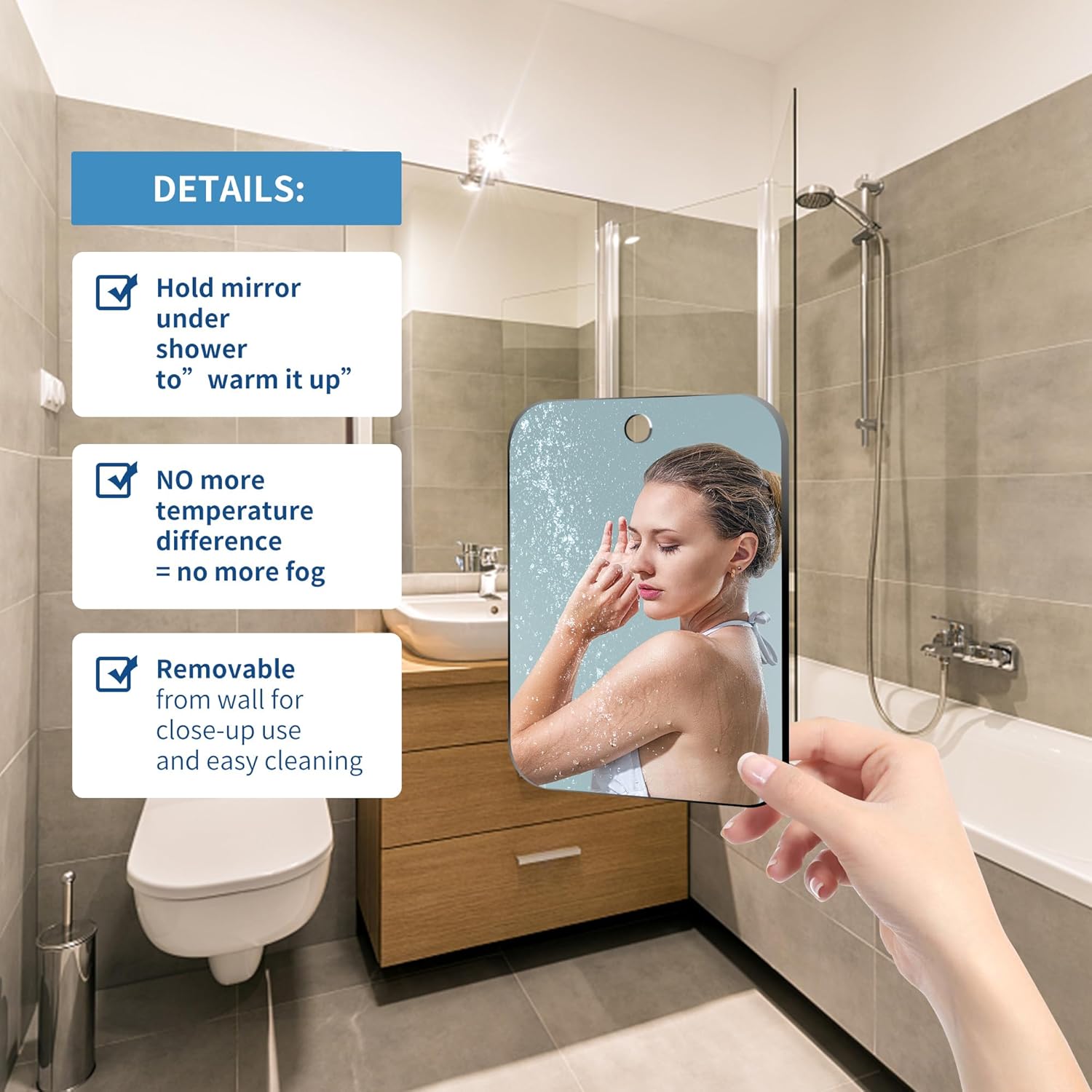 NKJVE 78x6inch Shatterproof Shower Mirror