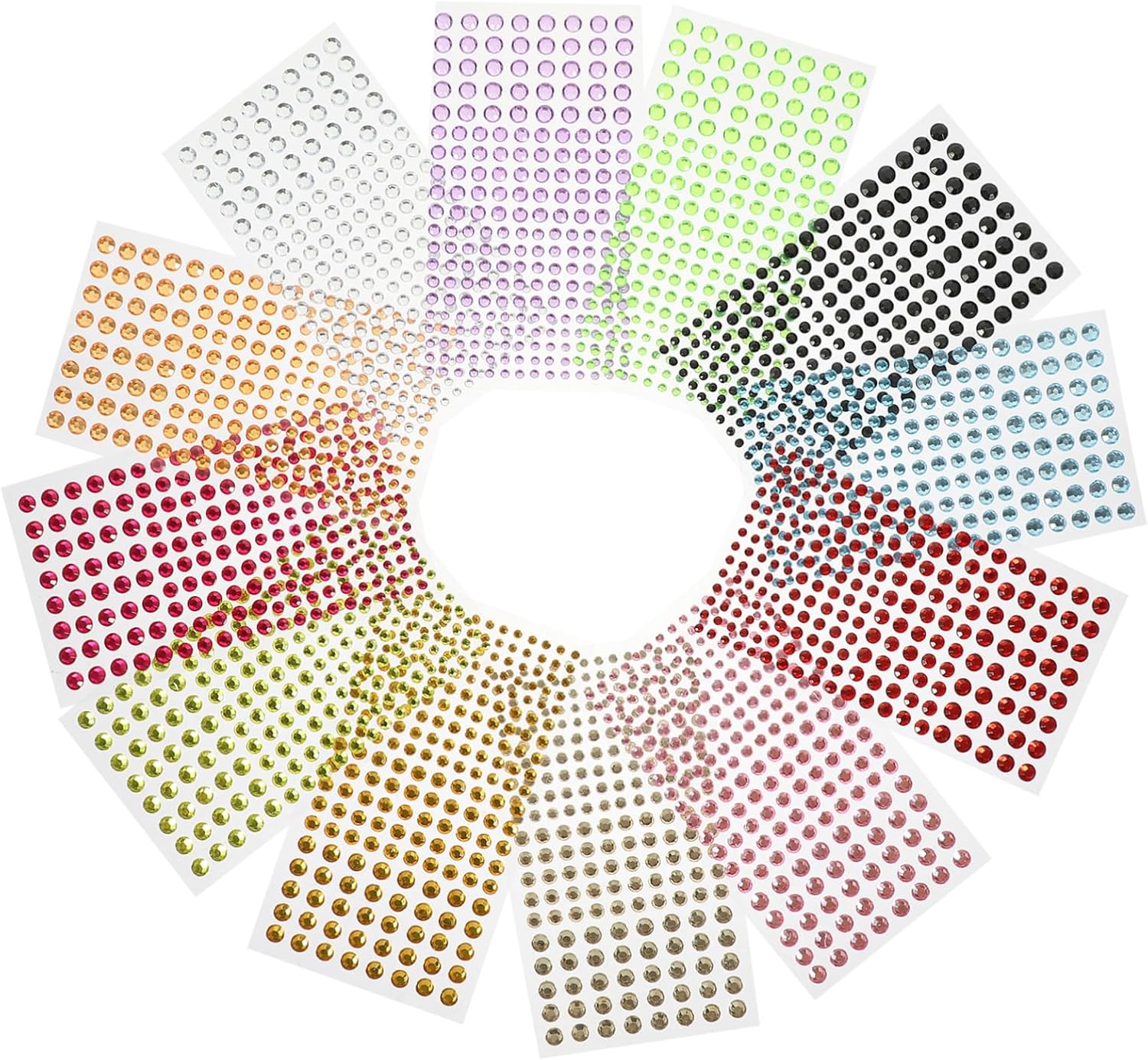 2sets Eye Rhinestones Makeup Stickers 12sheets2
