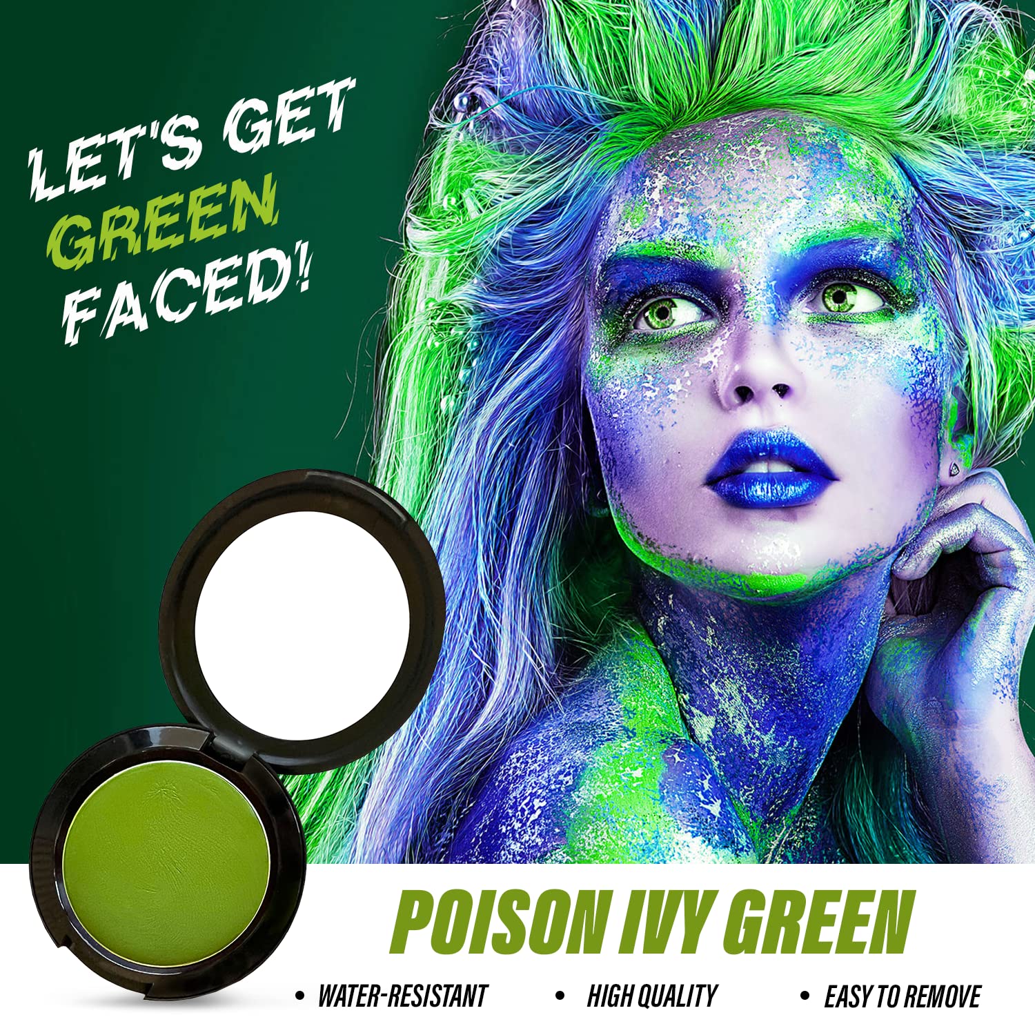 MANIC PANIC Poison Ivy Green Face Body Paint - Halloween Makeup