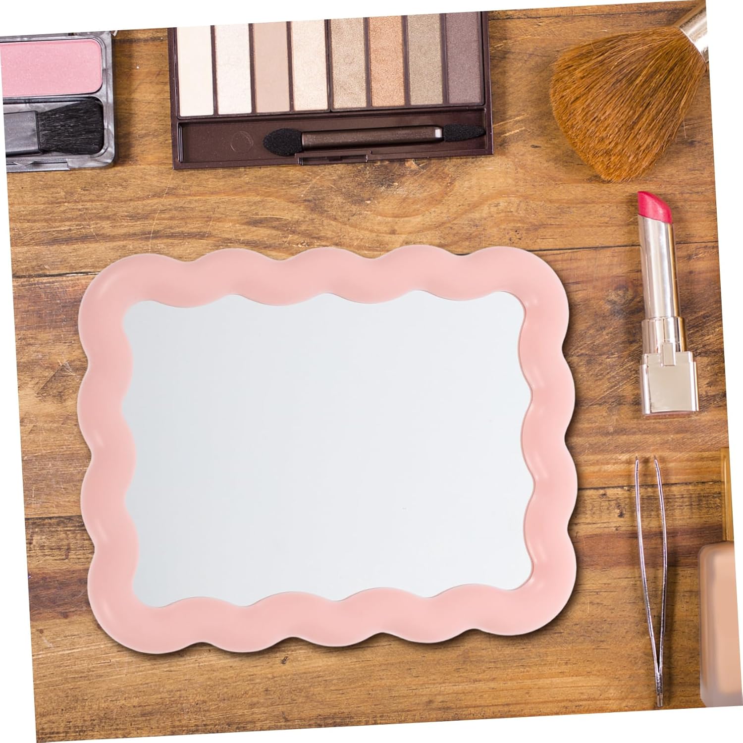 FONDOTIN Portable Wave Shaped Vanity Mirror