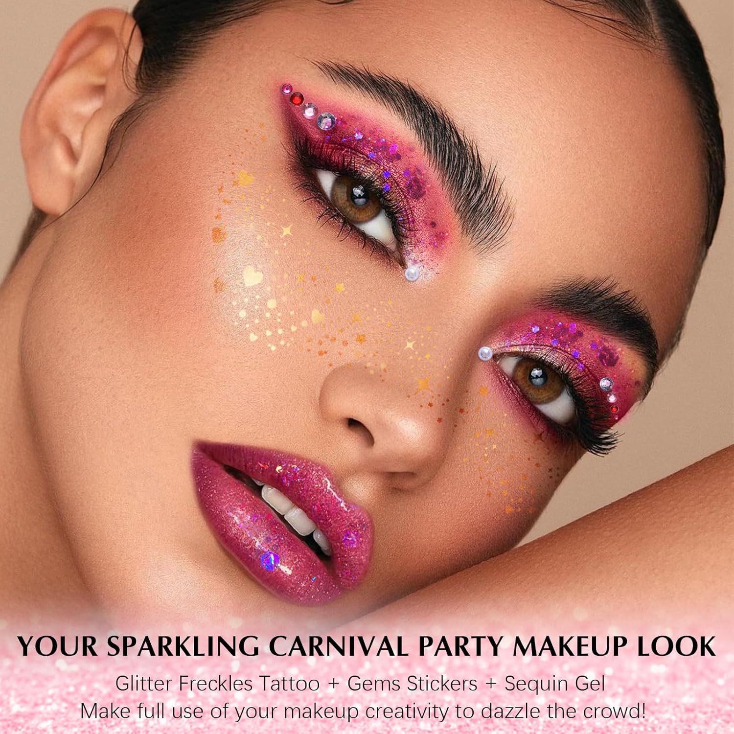 U-Shinein Glitter Freckles Face Tattoo Set