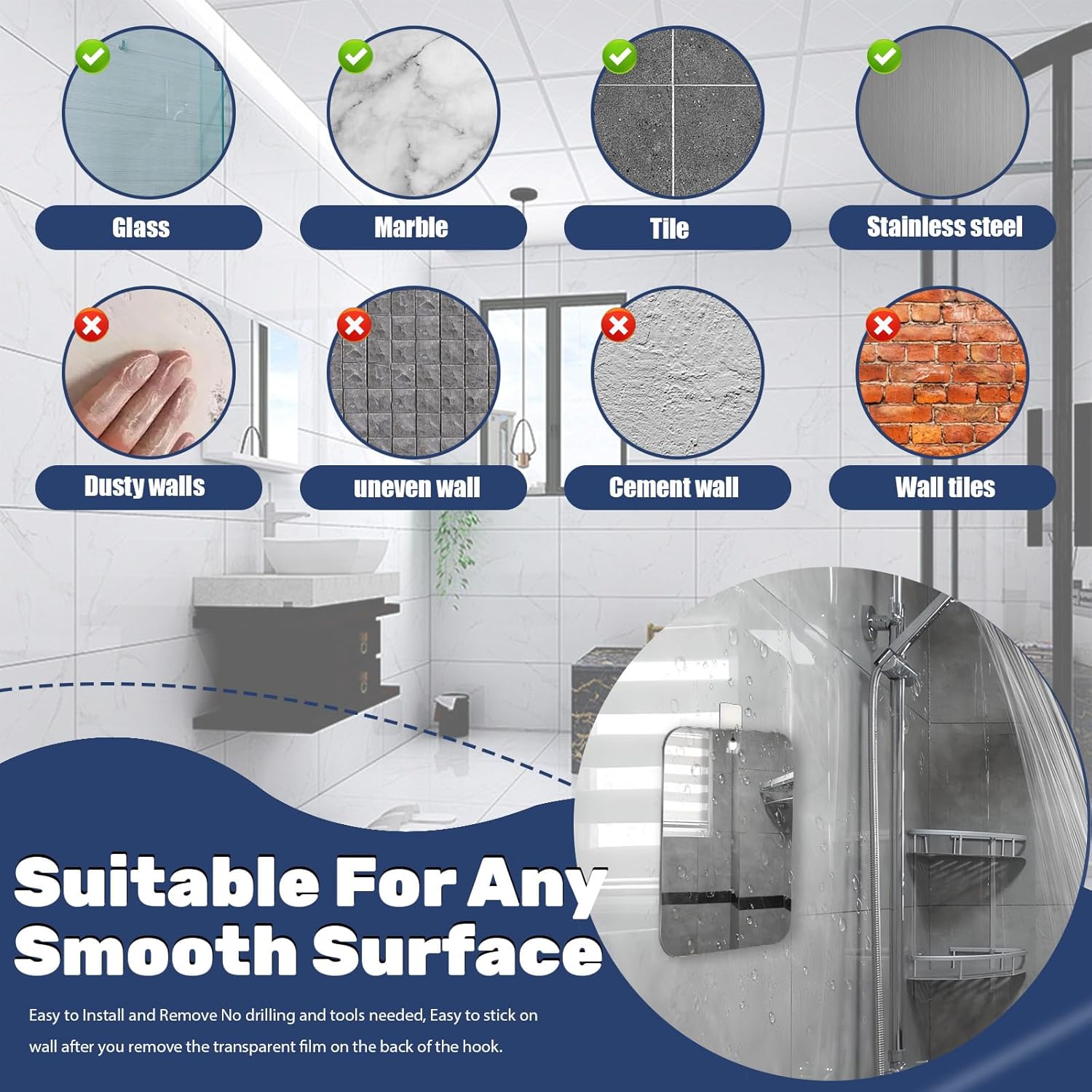 Fogless Shower Mirror for Men and Women 1