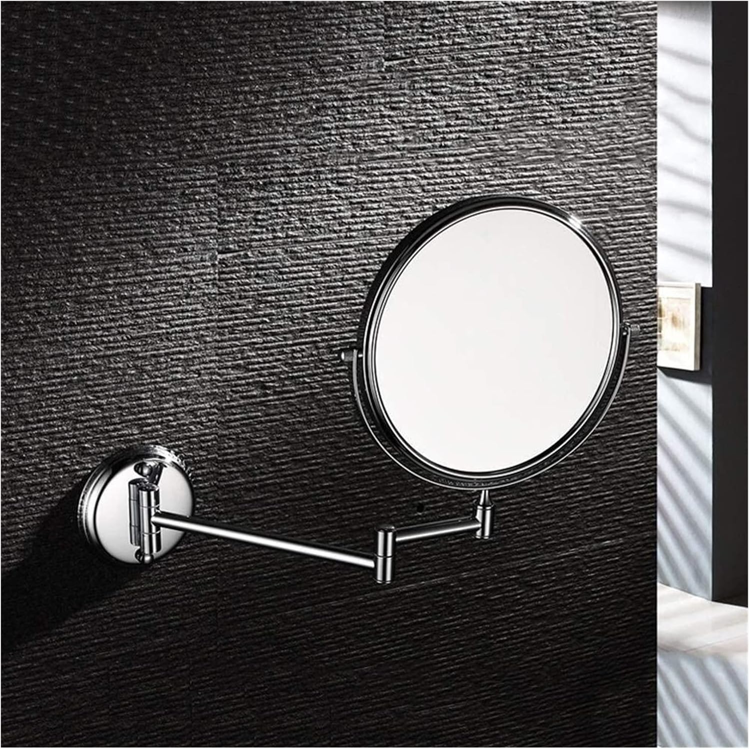 Eliveshown 8 Inch Double-Sided Folding Mirror with 5X Magnification