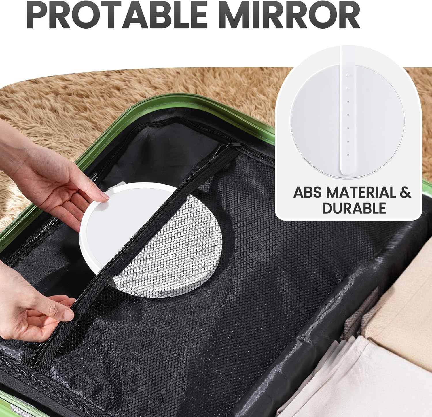 TAILI Fogless Shatterproof Shower Mirror for Shaving