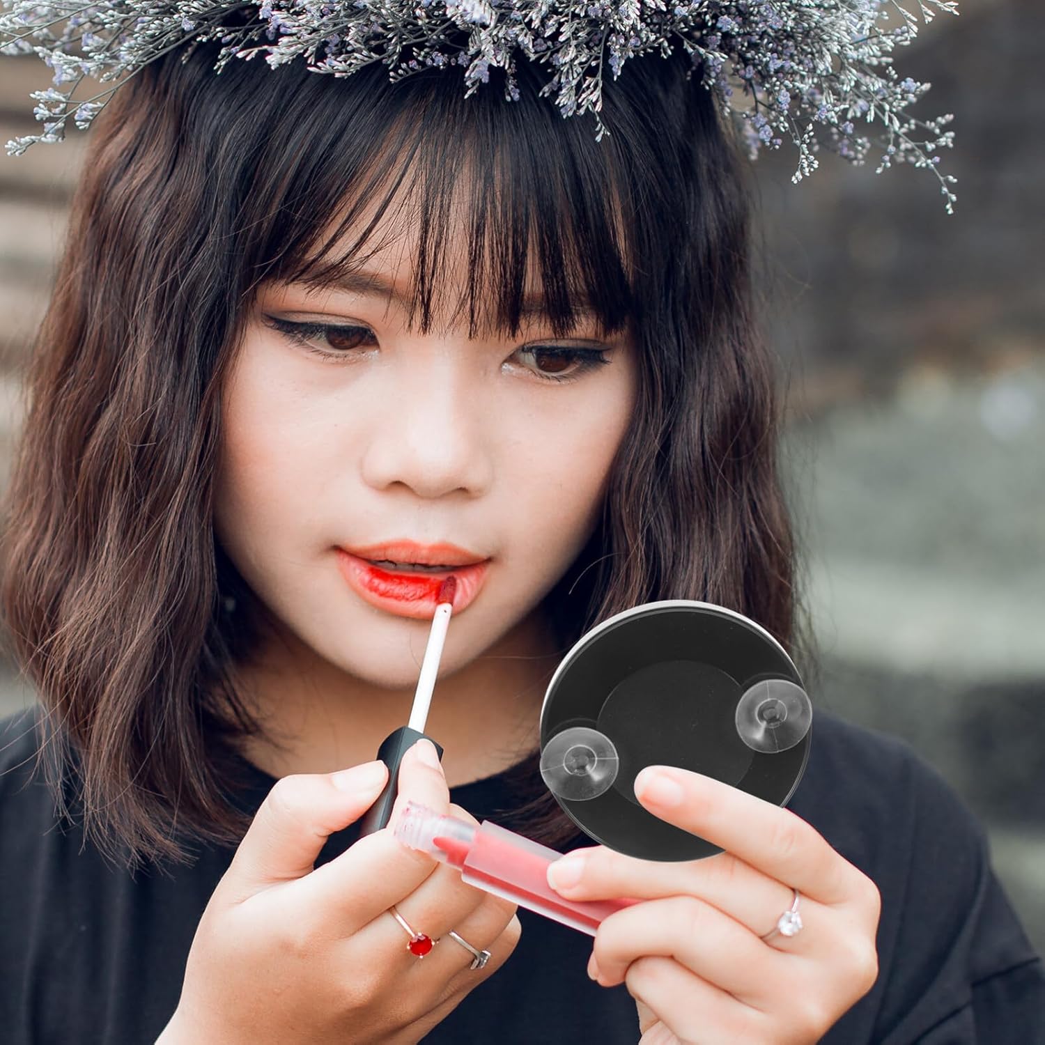KALLORY 5X Magnifying Mirror With Suction Cups