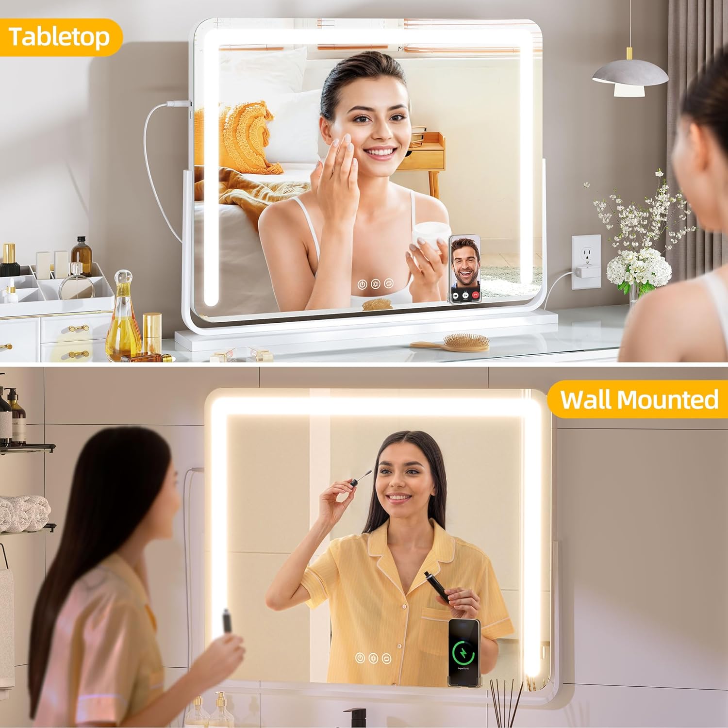 DWVO Hollywood Vanity Mirror with Lights and Bluetooth