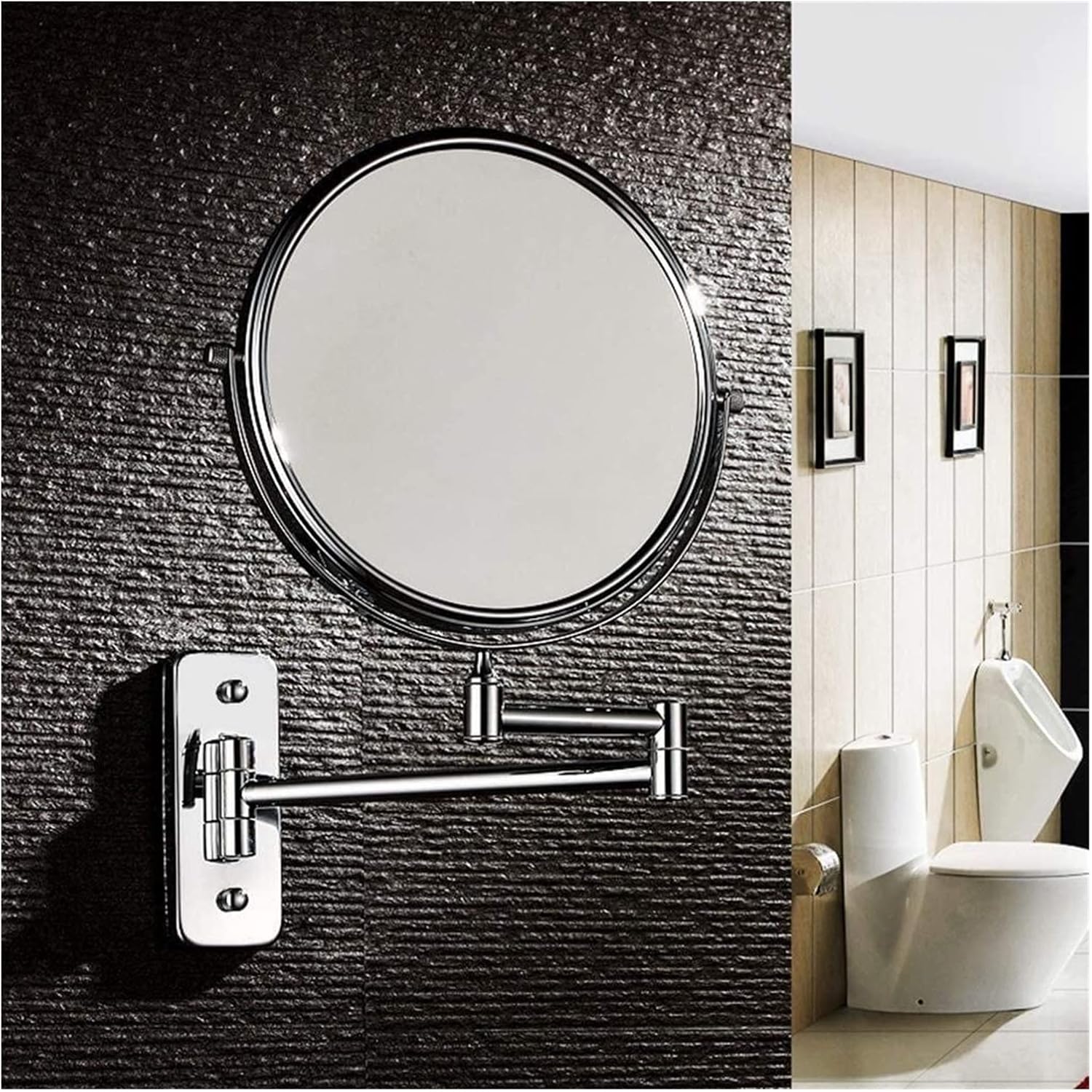 FUDGIO 8 Inch Adjustable Wall Mirror with 360 Rotation