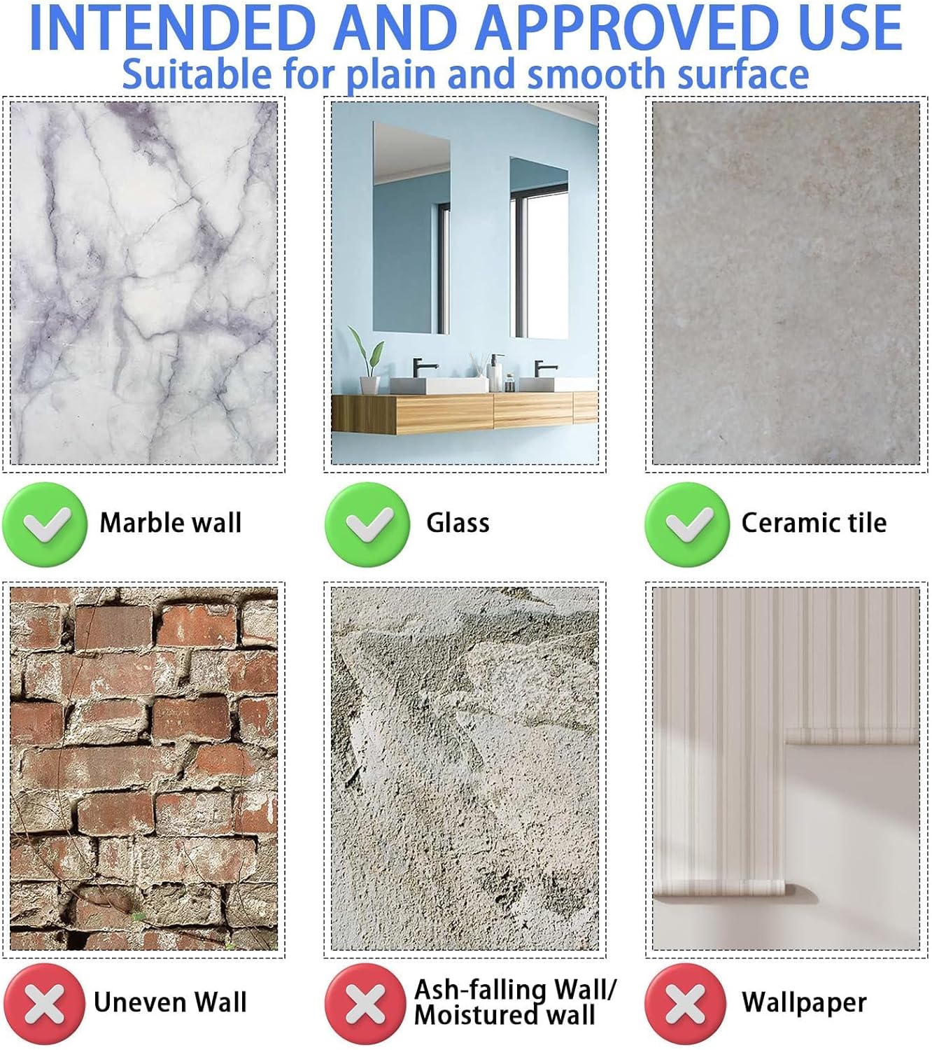 Canhard Shaving Mirror 107 x 8 Inch Unbreakable Plastic