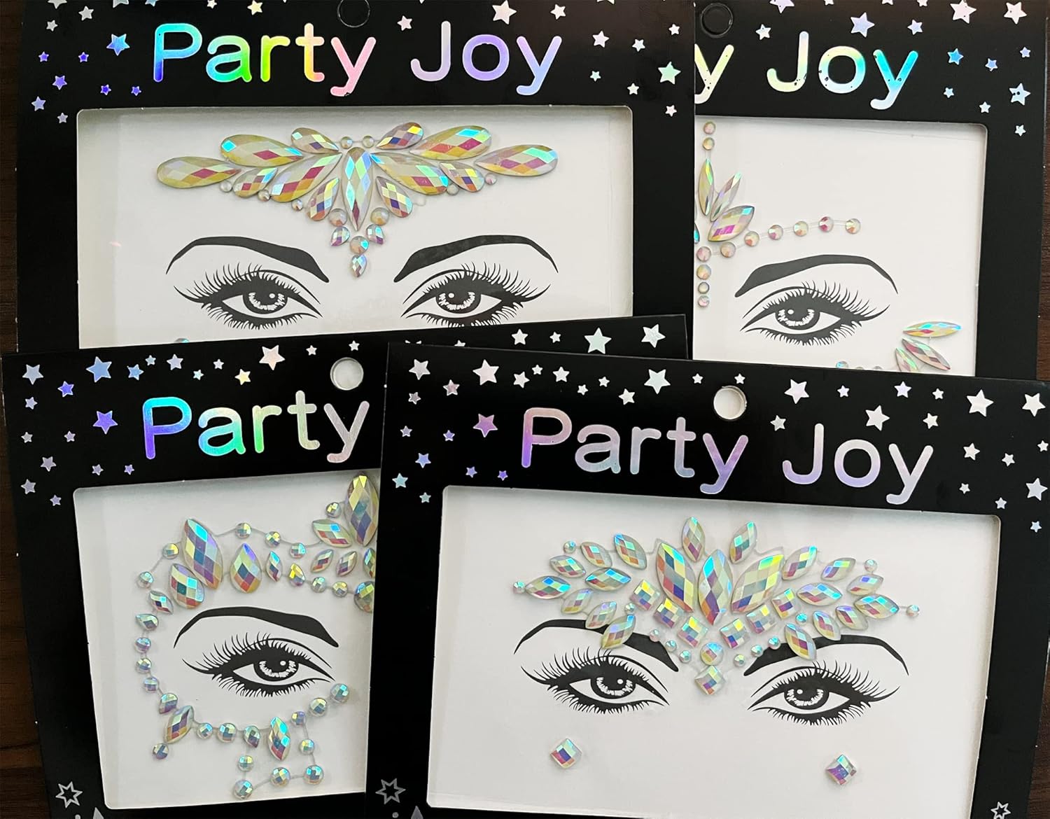 Glow in The Dark Face Jewels for Festivals and Raves