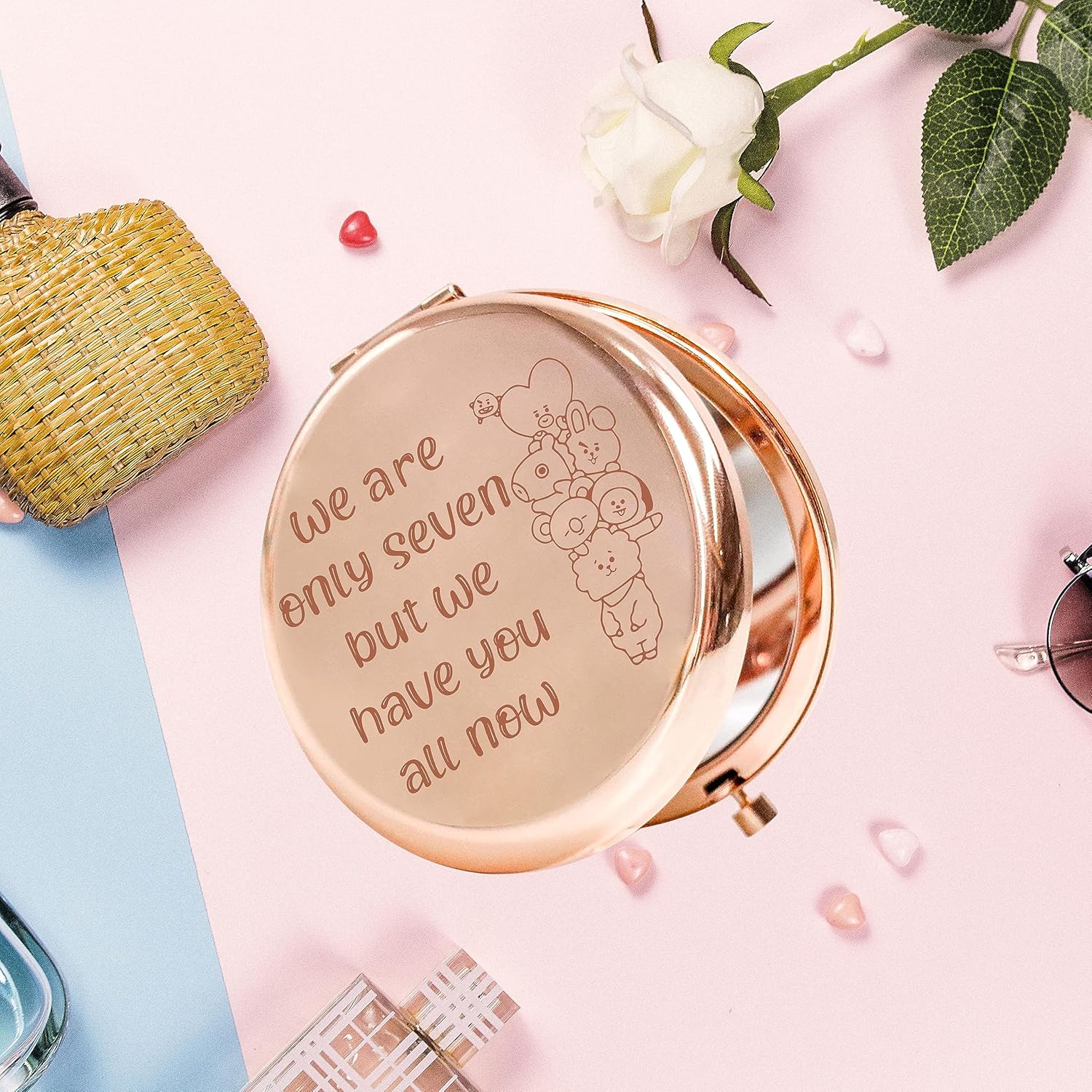AKTAP Korean Pop Characters Makeup Mirror for BTS Fans